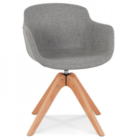 Fauteuil Design "Militao" 80cm Gris & Naturel|Fauteuil / Chauffeuse|Paris Prix