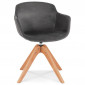 Fauteuil Design "Laurie" 80cm Gris & Naturel|Fauteuil / Chauffeuse|Paris Prix