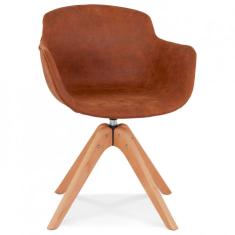 Fauteuil Design "Disona" 80cm Marron|Fauteuil / Chauffeuse|Paris Prix