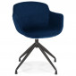 Fauteuil Design en Velours "Loana" 80cm Bleu|Fauteuil / Chauffeuse|Paris Prix