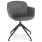 Fauteuil Design en Velours "Loana" 80cm Gris|Fauteuil / Chauffeuse|Paris Prix