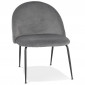 Fauteuil Design en Velours "Talia" 83cm Gris Clair|Fauteuil / Chauffeuse|Paris Prix