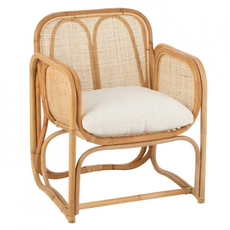 Fauteuil Design en Rotin "Casablanca" 65cm Naturel|Fauteuil / Chauffeuse|Paris Prix