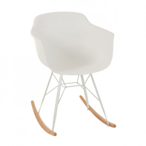 Fauteuil à Bascule Design "Willy" 79cm Blanc|Fauteuil / Chauffeuse|Paris Prix