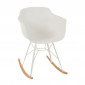 Fauteuil à Bascule Design "Willy" 79cm Blanc|Fauteuil / Chauffeuse|Paris Prix