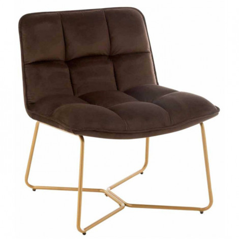Fauteuil Lounge Design "Lisa" 76cm Marron Foncé|Fauteuil / Chauffeuse|Paris Prix