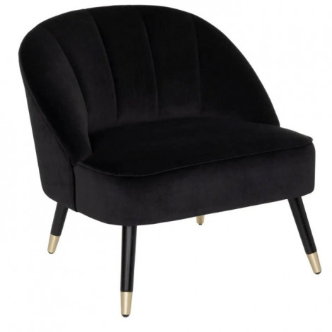 Fauteuil Velours Design "Naova" 78cm Noir|Fauteuil / Chauffeuse|Paris Prix