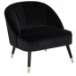 Fauteuil Velours Design "Naova" 78cm Noir|Fauteuil / Chauffeuse|Paris Prix