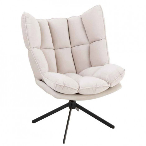 Fauteuil Relax sur Pied "Coussin" 92cm Beige|Fauteuil / Chauffeuse|Paris Prix