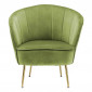 Fauteuil Design en Velours "Poola" 78cm Pistache|Fauteuil / Chauffeuse|Paris Prix