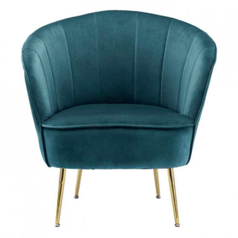 Fauteuil Design en Velours "Poola" 78cm Bleu|Fauteuil / Chauffeuse|Paris Prix