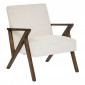 Fauteuil Design "Orac" 81cm Ivoire & Marron|Fauteuil / Chauffeuse|Paris Prix