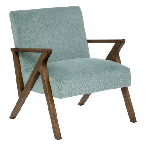 Fauteuil Design "Orac" 81cm Vert Jade & Marron|Fauteuil / Chauffeuse|Paris Prix