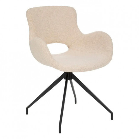 Fauteuil Design "Kale" 81cm Ivoire & Noir|Fauteuil / Chauffeuse|Paris Prix