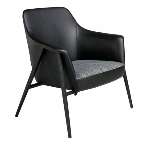 Fauteuil Design en Cuir "Salvador" 80cm Noir|Fauteuil / Chauffeuse|Paris Prix
