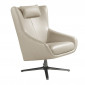 Fauteuil Pivotant en Cuir "Dustin" 100cm Beige|Fauteuil / Chauffeuse|Paris Prix