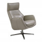 Fauteuil Pivotant Inclinable "Cuir" 109cm Gris|Fauteuil / Chauffeuse|Paris Prix