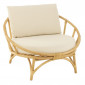 Fauteuil Rond Rotin & Coussin "Howard" 98cm Naturel|Fauteuil / Chauffeuse|Paris Prix