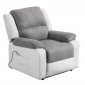 Fauteuil de Relaxation Électrique "Ottawa" 98cm Gris & Blanc|Fauteuil / Chauffeuse|Paris Prix