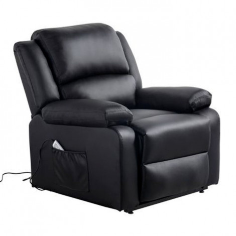 Fauteuil de Relaxation Électrique "Gérald" 98cm Noir|Fauteuil / Chauffeuse|Paris Prix