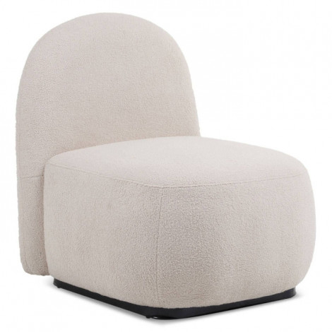 Fauteuil Design Bouclette "Pilou" 80cm Beige|Fauteuil / Chauffeuse|Paris Prix