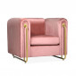 Fauteuil Art Déco en Velours "Wardde" 93cm Rose|Fauteuil / Chauffeuse|Paris Prix