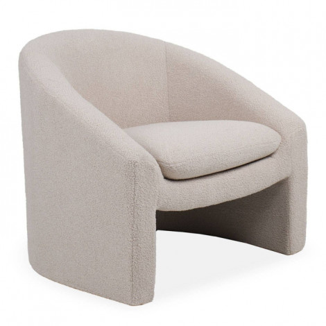 Fauteuil Tissu Bouclette "Steve" 83cm Beige|Fauteuil / Chauffeuse|Paris Prix