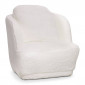Fauteuil Tissu "Peau de Mouton" 77cm Crème|Fauteuil / Chauffeuse|Paris Prix