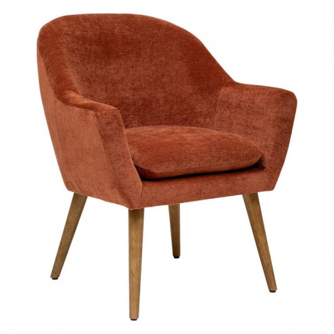 Fauteuil Scandinave en Velours "Sinel" 83cm Ambre|Fauteuil / Chauffeuse|Paris Prix