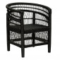 Fauteuil Malawi en Rotin "Malevio" 82cm Noir|Fauteuil / Chauffeuse|Paris Prix