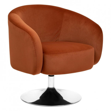 Fauteuil Pivotant Velours "Edith" 73cm Ambre|Fauteuil / Chauffeuse|Paris Prix