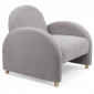 Fauteuil Club Bouclette "Jenna" 85cm Gris|Fauteuil / Chauffeuse|Paris Prix