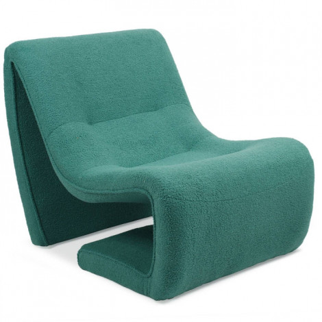 Fauteuil Design Bouclette "Fritz" 93cm Vert|Fauteuil / Chauffeuse|Paris Prix