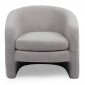 Fauteuil Arrondi Bouclette "Herschel" 82cm Gris|Fauteuil / Chauffeuse|Paris Prix
