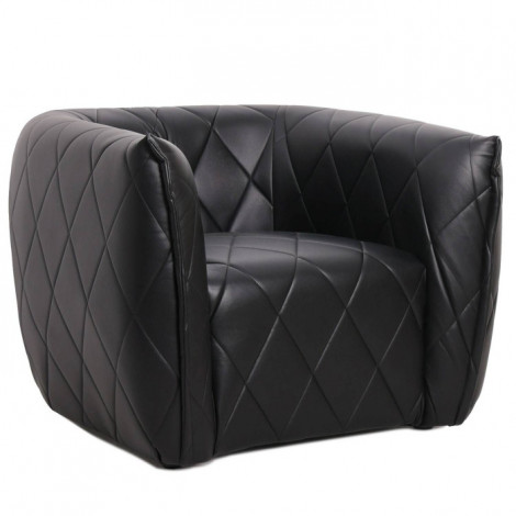 Fauteuil Matelassé "Darryl" 90cm Noir|Fauteuil / Chauffeuse|Paris Prix