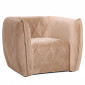 Fauteuil Matelassé en Velours "Darryl" 90cm Taupe|Fauteuil / Chauffeuse|Paris Prix