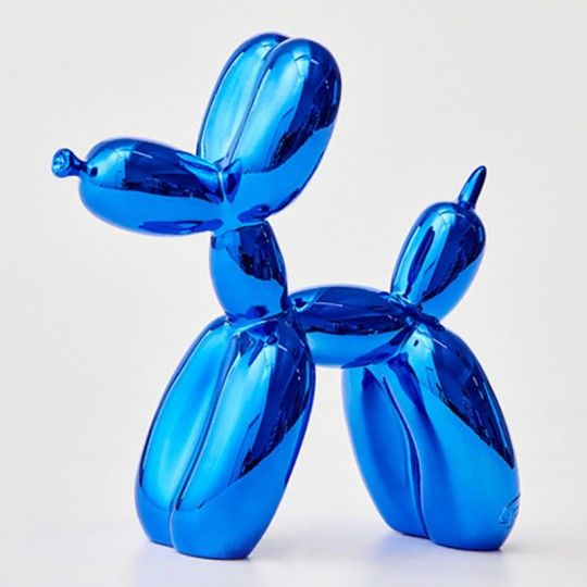 Figurine chien ballon bleu décoration - Objet design de cadeau