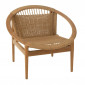 Fauteuil Design Rond en Teck "Bali" 90cm Naturel|Fauteuil / Chauffeuse|Paris Prix