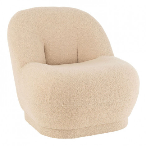Fauteuil Design Bouclette "Teddy" 88cm Beige|Fauteuil / Chauffeuse|Paris Prix