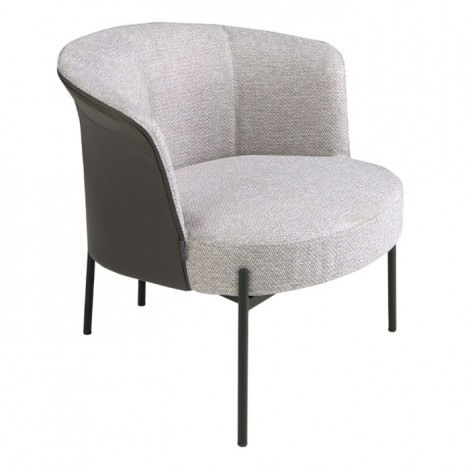 Fauteuil Design en Tissu "Sammie" 84cm Gris|Fauteuil / Chauffeuse|Paris Prix