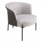Fauteuil Design en Tissu "Sammie" 84cm Gris|Fauteuil / Chauffeuse|Paris Prix