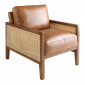 Fauteuil en Cuir "Garth" 90cm Marron|Fauteuil / Chauffeuse|Paris Prix