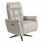 Fauteuil de Relaxation en Cuir "Pivotant" 106cm Gris|Fauteuil / Chauffeuse|Paris Prix