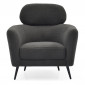Fauteuil Design Bouclette "Damien" 86cm Gris Foncé|Fauteuil / Chauffeuse|Paris Prix