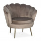 Fauteuil Design Velours "André" 80cm Taupe|Fauteuil / Chauffeuse|Paris Prix