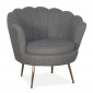 Fauteuil Design Bouclette "André" 80cm Gris|Fauteuil / Chauffeuse|Paris Prix
