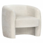 Fauteuil Design Bouclette "Anelita" 87cm Blanc|Fauteuil / Chauffeuse|Paris Prix