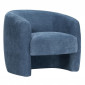 Fauteuil Design en Tissu "Anelita" 87cm Bleu Foncé|Fauteuil / Chauffeuse|Paris Prix
