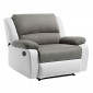 Fauteuil de Relaxation XXL "Walker" 109cm Gris & Blanc|Fauteuil / Chauffeuse|Paris Prix