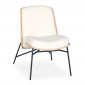 Fauteuil Design Bouclette "Vincente" 80cm Crème|Fauteuil / Chauffeuse|Paris Prix